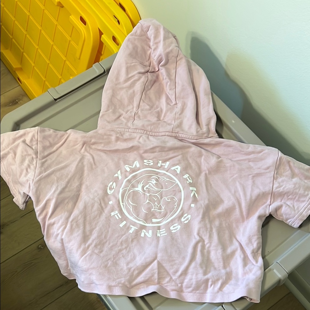 Gymshark Pink Cropped Hoodie Sweatshirt